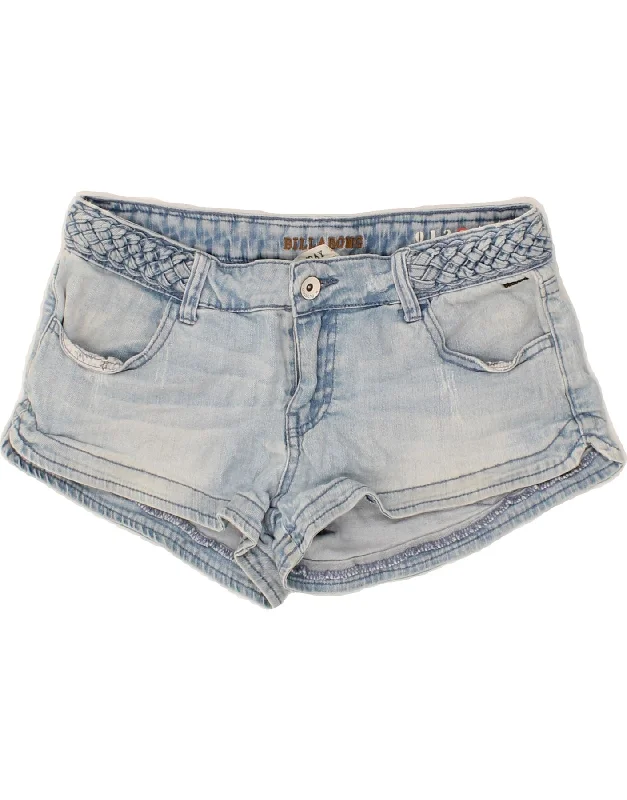 Urban Style BILLABONG Womens Denim Hot Pants US 5 Medium W30 Blue Cotton