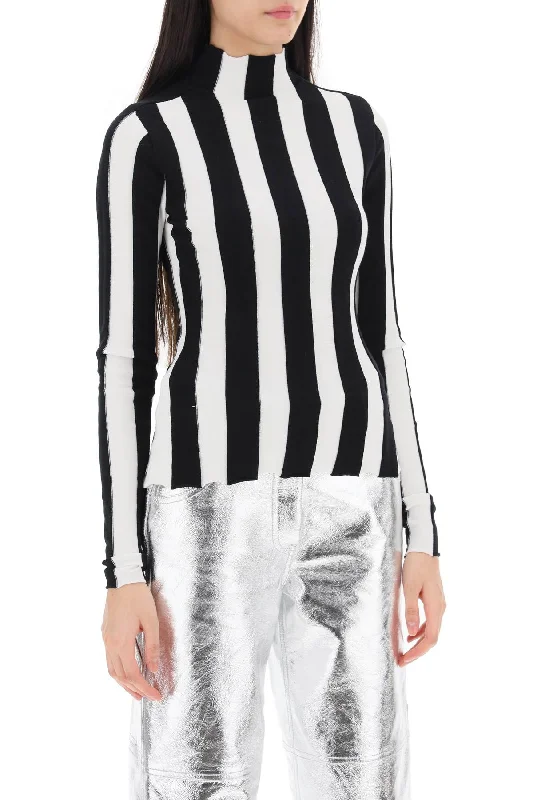 Warm Comfort Interior Ridley Striped Funnel-Neck Sweater