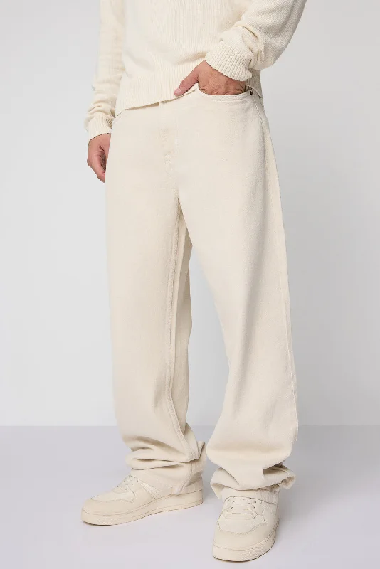Autumn Selection Ivory Men's Straight Fit Jeans