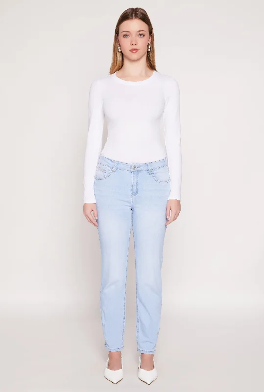 Celebrity Style WAX Whiskered Straight Jeans