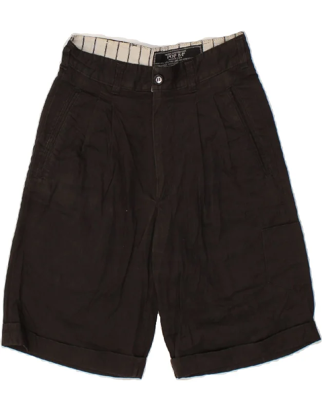 Soft Fashion POP 84 Womens Pegged Chino Shorts W26 Small Black Cotton