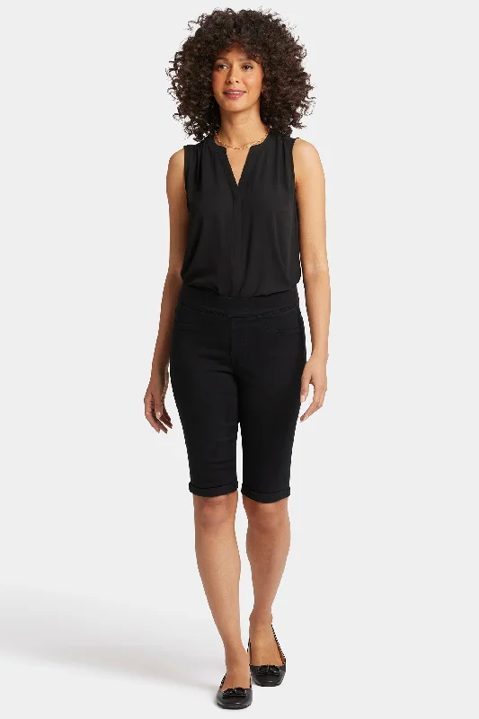 Fresh And Simple Pull-On Bike Shorts - Overdye Black