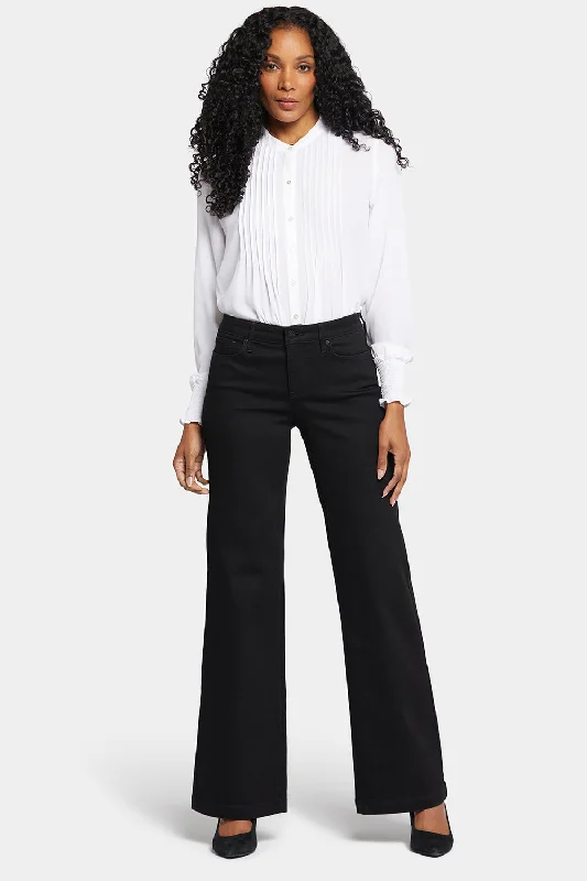 Casual Street Teresa Wide Leg Jeans - Black Rinse