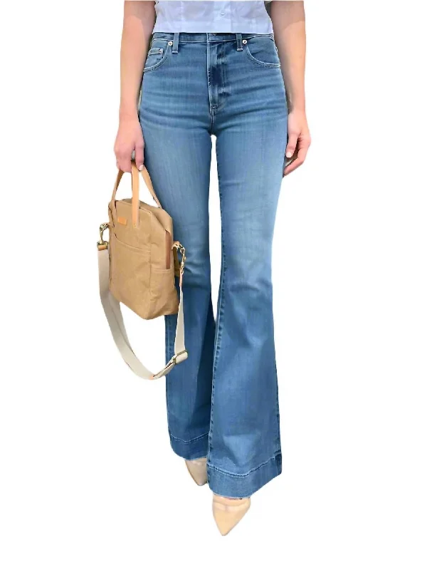 Noble Temperament Kinsley Mid Rise Jeans In Avenue Wash
