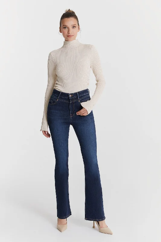 New Products Matilda Ultra High Waist 5 Pocket Jeans Deep blue
