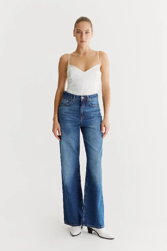 Outdoor Trend Maria Ultra High Waist 5 Pocket Jeans Astra Blue