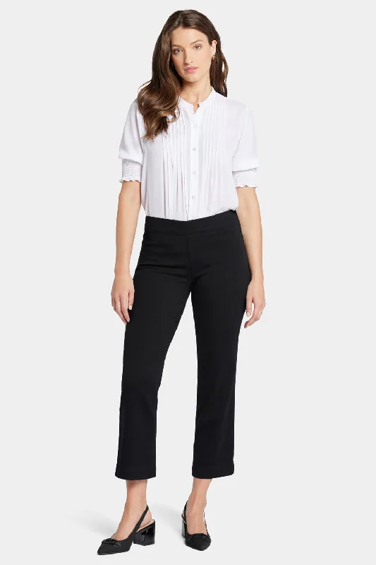 Fresh And Natural Bailey Relaxed Straight Ankle Pull-On Jeans - Overdye Black