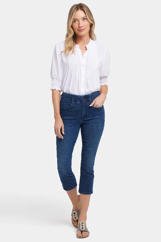 Eye-catching Personality Ami Skinny Capri Jeans - Ibiza Blues