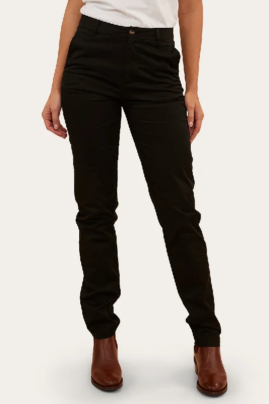 Carefree Scottsdale Womens Regular Fit Chino - Black