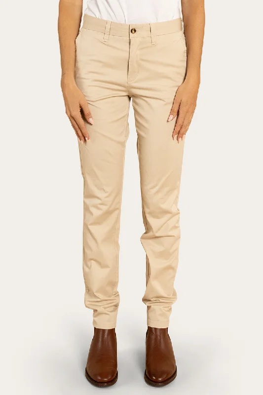 Simple Style Samford Womens Slim Chino Pant - Bone