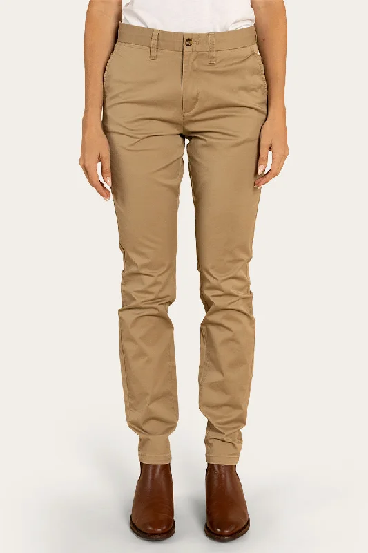 Celebrity Style Samford Womens Slim Chino Pant - Clay